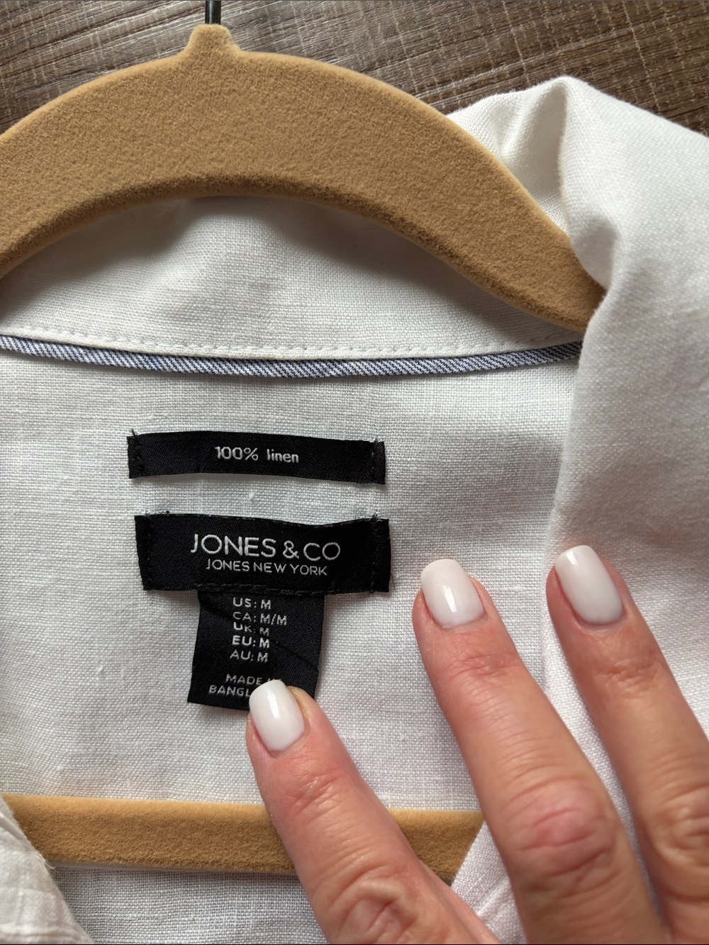 Jones New York white Linen Button-Up jacket - Picture 2 of 3